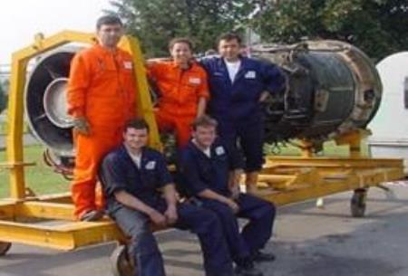 Selma early in her career as a field engineer, installing, commissioning and servicing turbines.